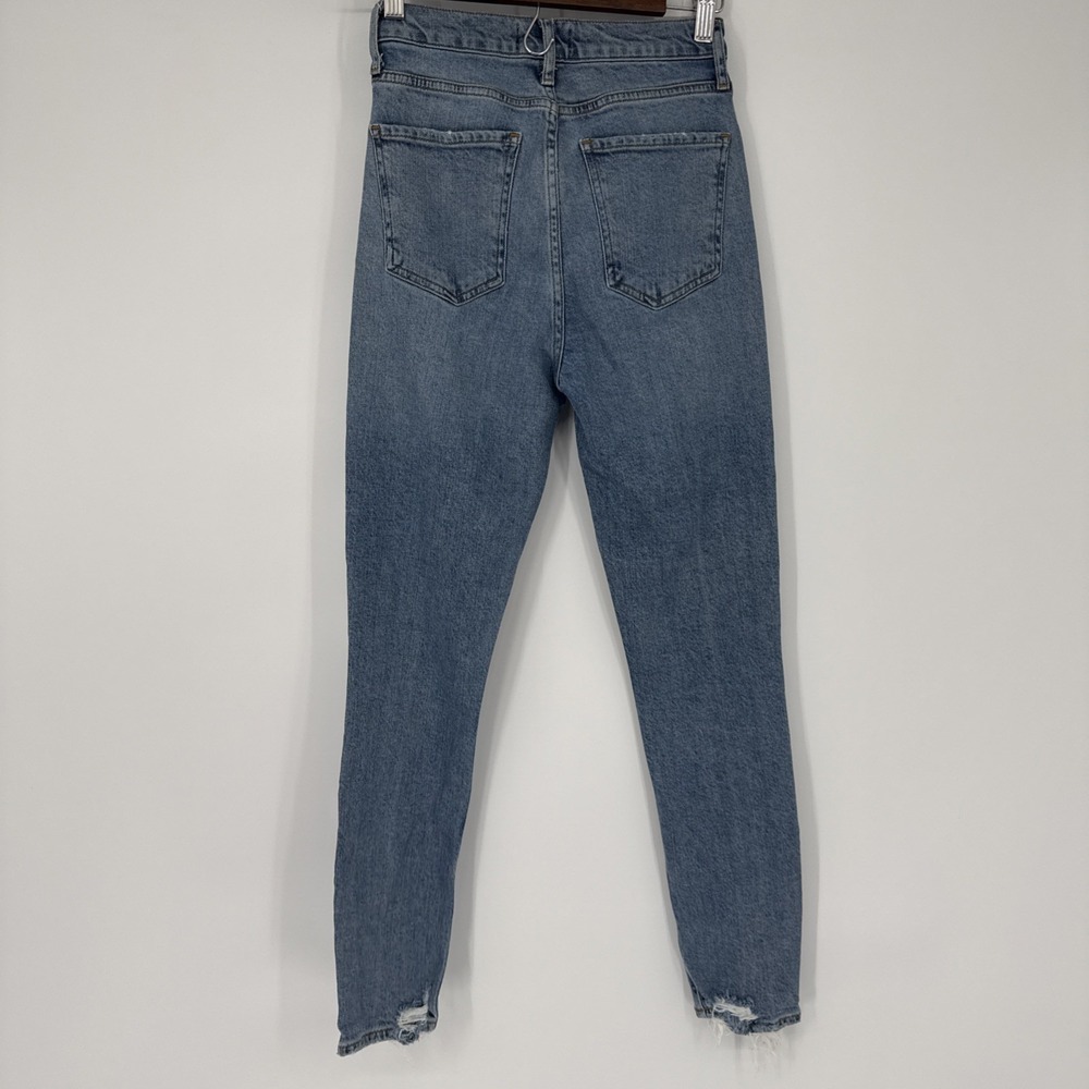 Agolde Nico High Rise Ankle Jeans Button Distressed Raw Hem Grunge Revolve Sz 24 - Picture 3 of 7